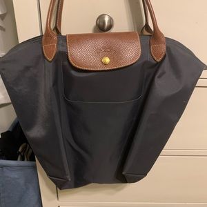 Grey medium Longchamp bag